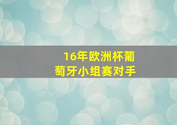 16年欧洲杯葡萄牙小组赛对手