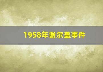 1958年谢尔盖事件