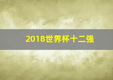 2018世界杯十二强