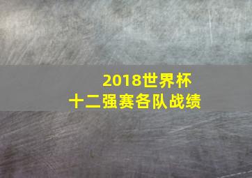 2018世界杯十二强赛各队战绩