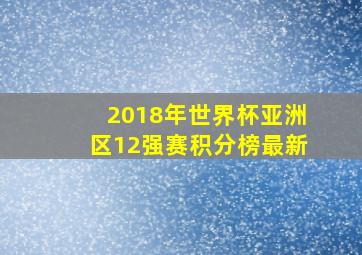 2018年世界杯亚洲区12强赛积分榜最新