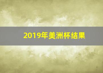 2019年美洲杯结果