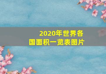 2020年世界各国面积一览表图片