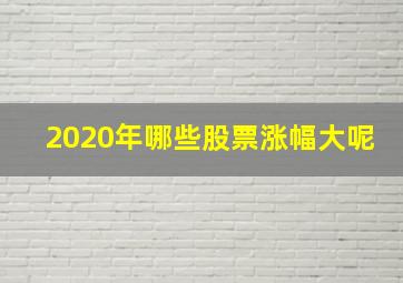 2020年哪些股票涨幅大呢