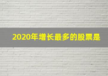 2020年增长最多的股票是