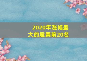 2020年涨幅最大的股票前20名