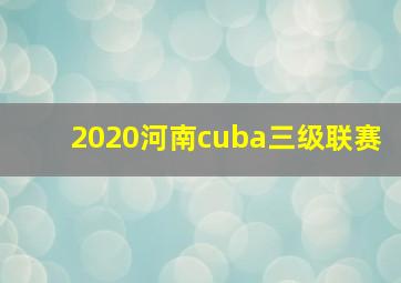 2020河南cuba三级联赛