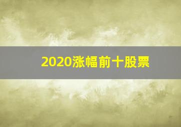 2020涨幅前十股票