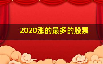 2020涨的最多的股票