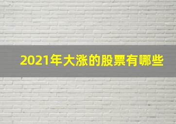 2021年大涨的股票有哪些