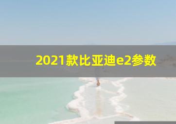 2021款比亚迪e2参数