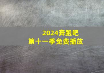 2024奔跑吧第十一季免费播放