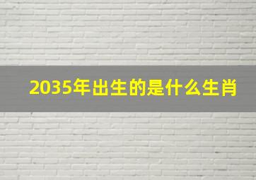 2035年出生的是什么生肖