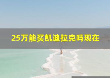 25万能买凯迪拉克吗现在