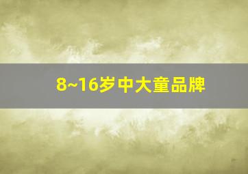 8~16岁中大童品牌