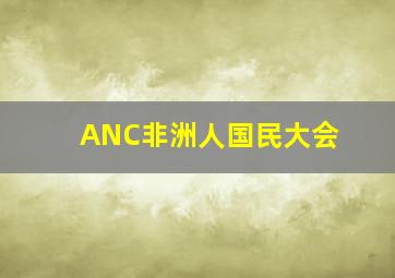 ANC非洲人国民大会