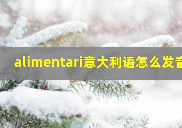 alimentari意大利语怎么发音