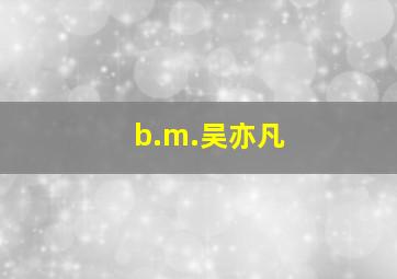 b.m.吴亦凡