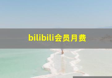 bilibili会员月费