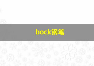 bock钢笔