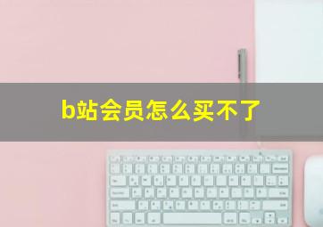 b站会员怎么买不了