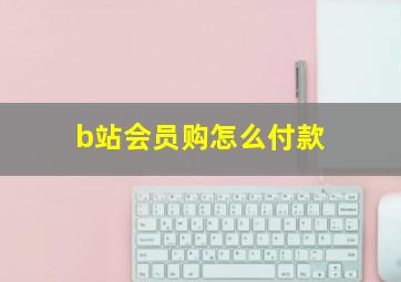 b站会员购怎么付款