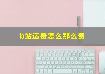 b站运费怎么那么贵