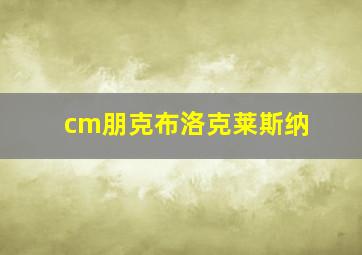 cm朋克布洛克莱斯纳