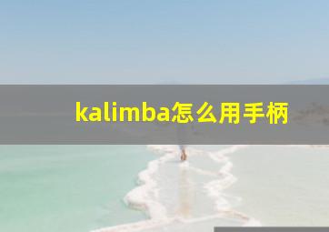 kalimba怎么用手柄