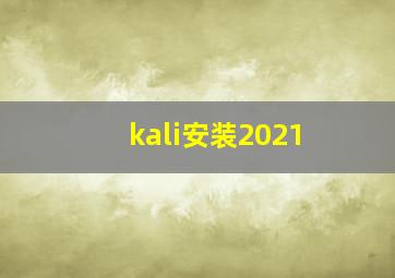 kali安装2021