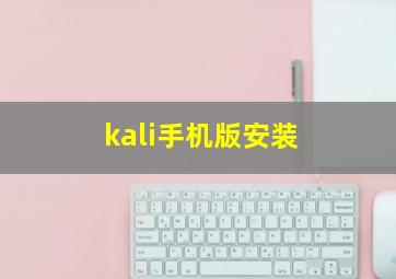 kali手机版安装