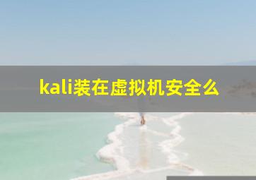 kali装在虚拟机安全么