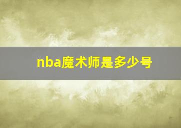 nba魔术师是多少号