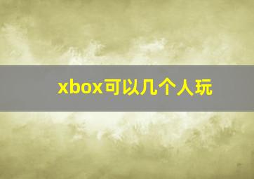 xbox可以几个人玩