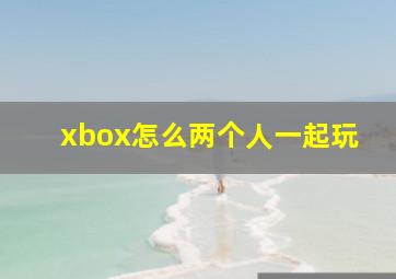 xbox怎么两个人一起玩