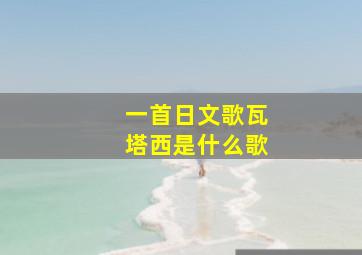 一首日文歌瓦塔西是什么歌