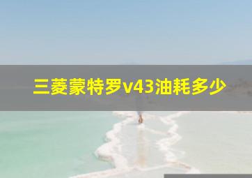 三菱蒙特罗v43油耗多少