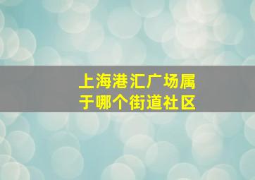 上海港汇广场属于哪个街道社区