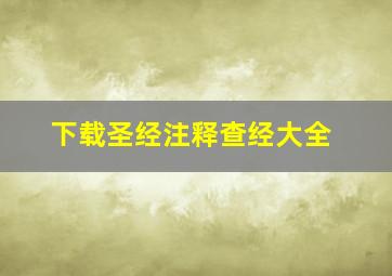 下载圣经注释查经大全