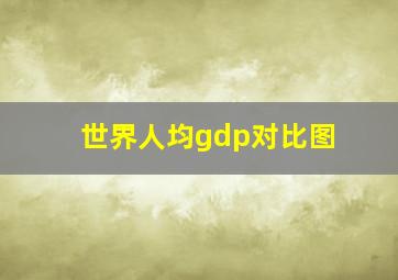 世界人均gdp对比图