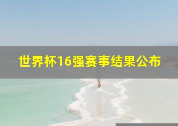 世界杯16强赛事结果公布