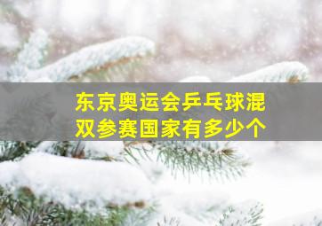 东京奥运会乒乓球混双参赛国家有多少个