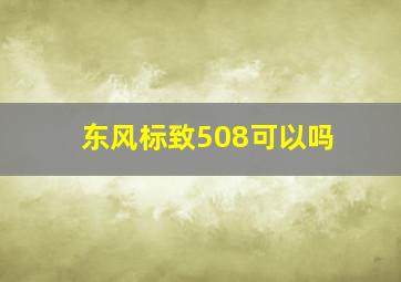 东风标致508可以吗