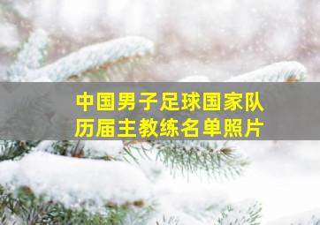 中国男子足球国家队历届主教练名单照片