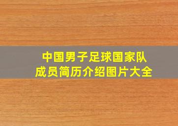 中国男子足球国家队成员简历介绍图片大全