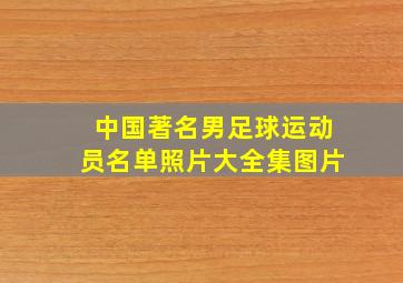 中国著名男足球运动员名单照片大全集图片