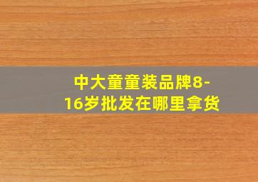 中大童童装品牌8-16岁批发在哪里拿货