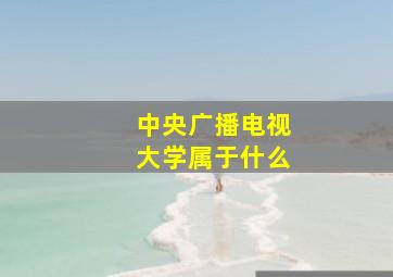 中央广播电视大学属于什么