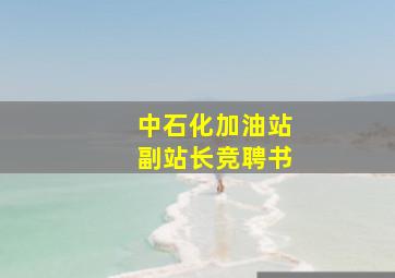 中石化加油站副站长竞聘书