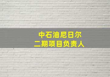 中石油尼日尔二期项目负责人